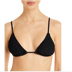 Charlie Holiday Women Black Bikini Swim Top Size Large